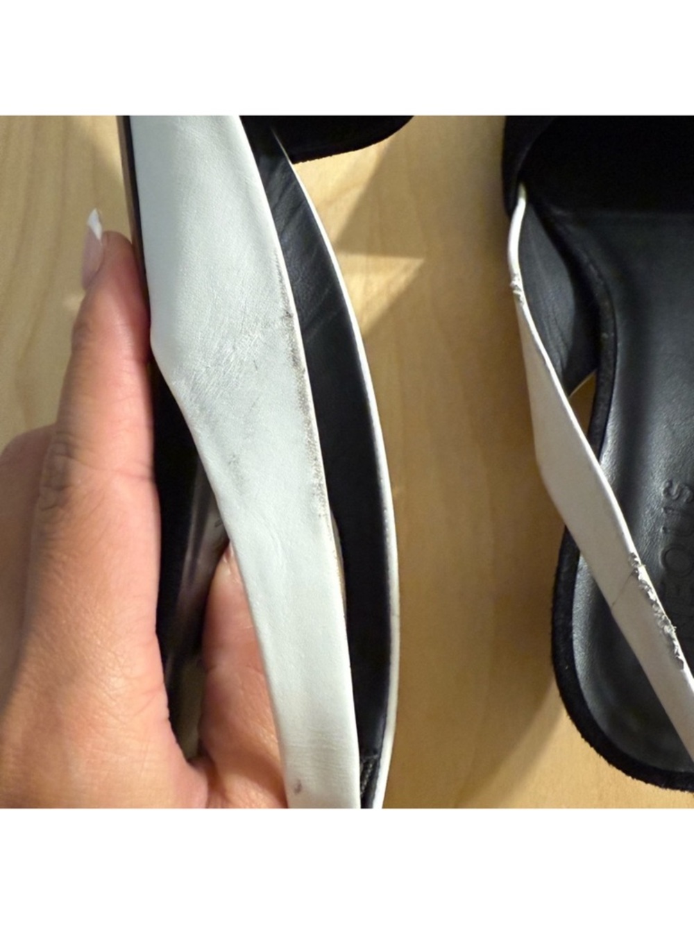 Neous Black & White Slingback Mini Heels - Picture 6 of 7